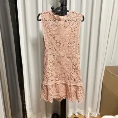 ライトピンク レイ エンブロイダリー ミニ ONE PIECE