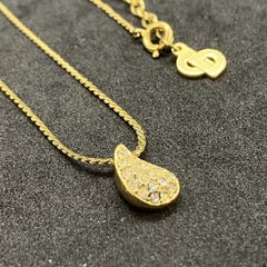 美品 Christian Dior 雫ラインストーン ネックレス 313 - メルカリ