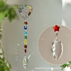 新品未使用 花 パーティー装飾 ハンギング 七色石 ライフ 3 点セット クリスタル サンキャッチャー