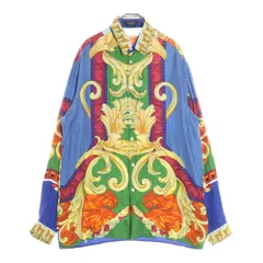 VERSACE (ヴェルサーチ) HERITAGE FIT 総柄 シルク ロングスリーブ 長袖シャツ マルチ A84050 1A00950のサムネイル