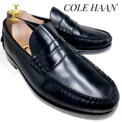 【ハンドソーン製法】COLE HAAN コールハーン レザーコインローファー ビーフロール E3001 黒 ブラック 25.5cm　革靴 ビジネスシューズ ドレス カジュアル 本革 本皮 メンズ