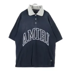 AMIRI (アミリ) フロントロゴ 半袖 ポロシャツ ブラック