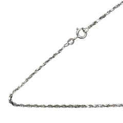 K18WG ホワイトゴールド ネックレス スクリュー 8.0g 50cm ユニセックス 中古