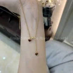 ネックレス ペンダント ゴールドカラー 金色 赤 レッド ハート 可愛い 個性的 レディース ジュエリー 大人かわいい デイリー ガーリー フェミニン イベント パーティー