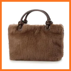 【新品】 [カシュカシュ] ミンク風フェイクファーノットハンドルバッグ 0