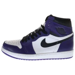 NIKE (ナイキ) AIR JORDAN 1 RETRO HIGH OG COURT PURPLE エアジョーダン1 レトロ ハイ コート パープル ハイカットスニーカー ホワイト/パープル US8.5/26.5cm 555088-500