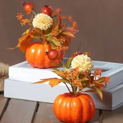 ハロウィンリース オレンジカボチャ - メルカリ
