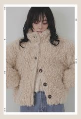 神戸レタス】小沢美里 リボンブローチつきエコファーショート プードル 