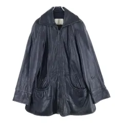 LONDONFOG (ロンドンフォグ) レザー ロング コート ブラック