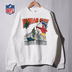 00s NFL カンザスシティ スウェット L ホワイト USA企画 フルーツオブザルーム FRUIT OF THE ROOM ヴィンテージ Vintage アメフト ラグラン ストリート 白 古着 P504
