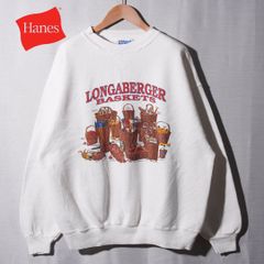 90s USA제 헤인즈 Hanes 스웨터 XL 화이트 빈티지 Vintage 스트리트 아메카지 오버 사이즈 이전 V 가젯 HEAVY WEIGHT 헤비 웨이트 프린트 라글란 헌 옷 P305