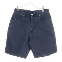 DIESEL (ディーゼル) ストラップ付き デニム ショーツ ブラック