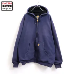 00s Carhartt 裏地メッシュ ジップアップ スウェット パーカー メンズ 表記XL-Regularサイズ