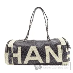 CHANEL シャネル ココマーク カメリア 2WAY シルバー金具 ボストンバッグ コーティングキャンバス レディース [中古]