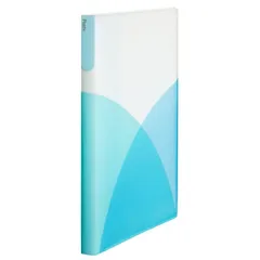 【送料無料】プラス クリアファイル A4縦 40ポケット Pasty 98-414 ソーダブルー