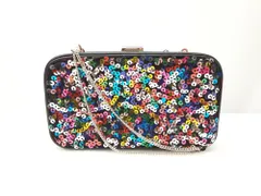 26k-070h【中古】kate spade ケイトスペード クラッチバッグ ショルダーバッグ スパンコール