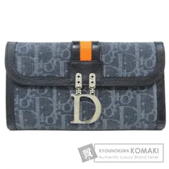 CHRISTIAN DIOR クリスチャンディオール トロッター柄 長財布（小銭入れあり） デニム レディース [中古]