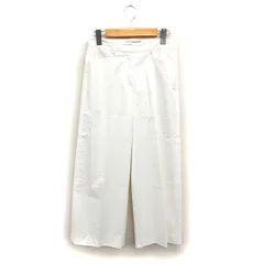 セオリーリュクス theory luxe ワイド パンツ センタープレス 無地 コットン 綿 34 ホワイト 白 /FT49