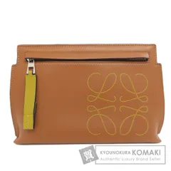 LOEWE ロエベ Tポーチ アナグラム アクセサリーポーチ カーフ レディース [中古]