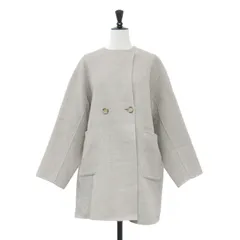 JOURNAL STANDARD relume ジャーナルスタンダード コート ベージュ サイズ:FREE | 22秋冬 ウール ナイロン リバー ミドル コート | ノーカラー オーバーサイズ | アウター ジャケット【レディース】【中古】