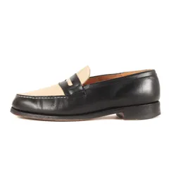 J.M. WESTON ジェイエムウエストン サイズ:6.5D(26.0cm相当) | ツートーン レザー ローファー (180) | WESTON VINTAGE | ブラック アイボリー | フランス製 | ローカット シューズ【メンズ】【中古】