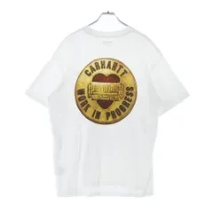 Carhartt WIP (カーハート ダブリューアイピー) S/S Button T-Shirt ボタンプリント クルーネック半袖Tシャツ カットソー ホワイト