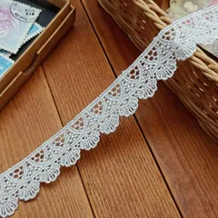 これで最後★2cm幅オフ白のケミカルレース(2m)