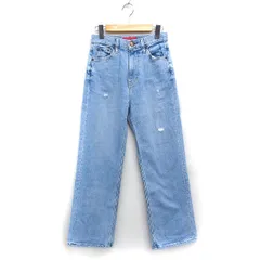 レッドカード RED CARD デニム ジーンズ ワイド ダメージ加工 22 ライトブルー /FT46