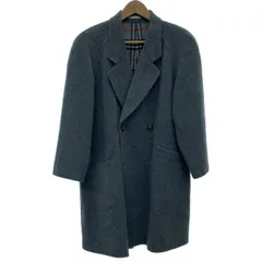 Burberry　チェスターコート　90s vintage　90年代　OLD　ロングコート　無地　肩パット　古着