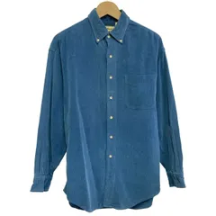 L.L.Bean　コーデュロイシャツ　長袖　トップス　ボタンダウン　胸ポケット　無地　アウトドア　古着