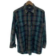 THE NORTH FACE　ウールシャツ　チェックシャツ　長袖　トップス　レギュラーカラー　胸ポケット　アウトドア　古着