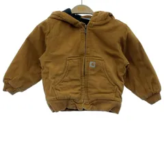 Carhartt　アクティブジャケット　フード　フルジップ　無地　ワンポイント　アメカジ　キッズ　古着