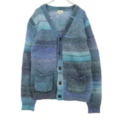 green label relaxing グリーンレーベルリラクシング 長袖 ニットカーディガン S ブルー系 ユナイテッドアローズ メンズ 古着