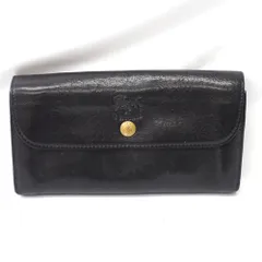 Ft1313371 イルビゾンテ 長財布 レザー 黒 メンズ IL BISONTE 中古