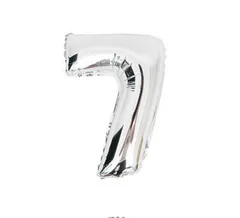 【送料無料】make smile ちょうど良い大きさ 数字バルーン シルバー 誕生日 ウェディング パーティーに (7)