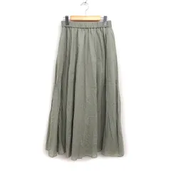 アーバンリサーチ サニーレーベル URBAN RESEARCH Sonny Label ギャザー スカート ロング マキシ丈 無地 コットン 綿 F カーキ /FT48