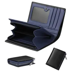 [GSG] 財布 メンズ 2つ折り 人気 ブランド 本革 大容量 ふたつおり さいふ カード収納19枚 仕切りあるファスナー小銭入れ 男性 紳士用 プレゼント ギフトにも 1