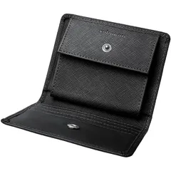 [Vulmoon] 小さい 財布 メンズ コンパクト 薄い 財布 2つ折り 本革 レザー ボックス型 小銭入れ RFID スキミング防止 牛革 二つ折り ギフトBOX入り (ブラック) 0