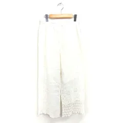 ジャーナルスタンダード レリューム JOURNAL STANDARD relume ワイド パンツ ハイウエスト カットワーク刺繡 38 アイボリー /TT