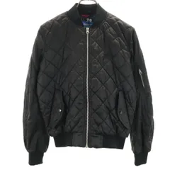 美品 adidas Originals アディダスオリジナルス トレフォイルロゴ ボンバー ジャケット M ブラック キルティング 中綿 レディース 古着