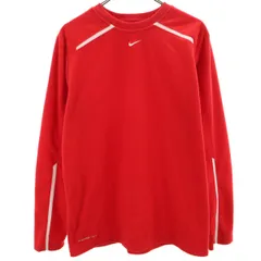 NIKE ナイキ 長袖 フリース トレーナー S レッド メンズ 古着