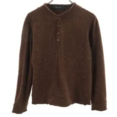 JOURNAL STANDARD ジャーナルスタンダード 日本製 ウール 長袖 ヘンリーネック セーター ブラウン ニット メンズ 古着