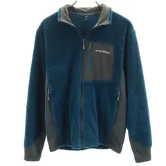 mont-bell モンベル クリマエア フリースジャケット M ブルー系 アウトドア メンズ 古着