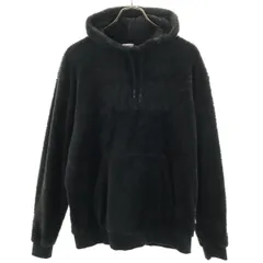 PUMA プーマ 長袖 ボア パーカー L ブラック プルオーバー メンズ 古着