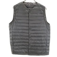 UNIQLO ユニクロ ウルトラライト ダウンベスト L グレー 収納袋付き メンズ 古着