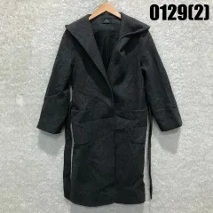 VESSE WHO フード ロング コート グレー M