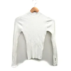 マイストラーダ Mystrada リブ ニット セーター 長袖 ハイネック シンプル 38 ホワイト 白 /KT29