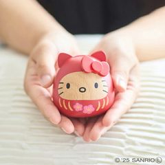 サンリオ 木製だるま ハローキティ SWD1(キティ 木製 だるま かわいい Hello kittyi グッズ ミニ 置物 おしゃれ サンリオ 達磨 キティちゃん インテリア 合格祈願 正月飾り 贈り物)