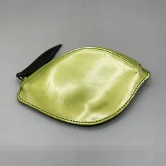 美品　希少　FURLA フルラ　コインケース　小銭入れ　マルチポーチ　小物入れ　収納　フルーツ　レモン　レザー　緑　グリーン系