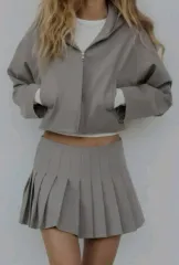 ザラ クロップド丈 フードジャケット